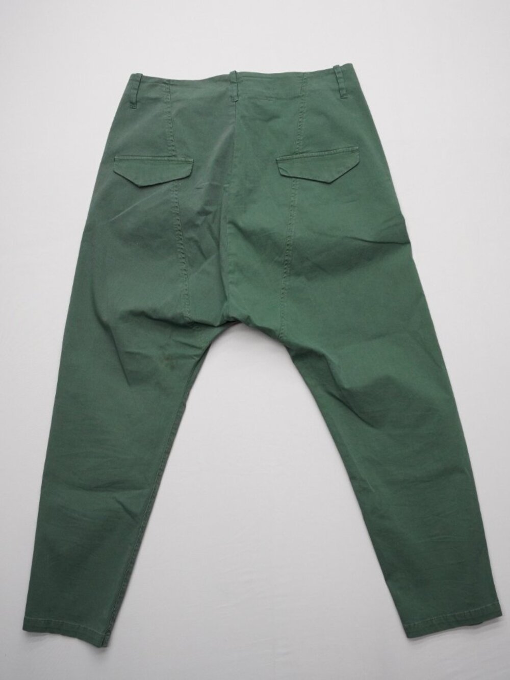 Nili Lotan Paris Drop Crotch Pants Size 6 Green - Picture 2 of 10
